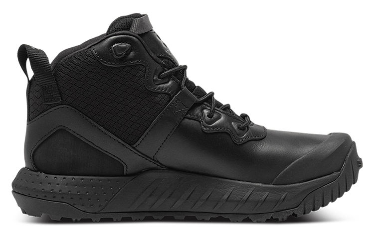 Lookbook Under Armour Micro G Valsetz 中筒皮革運動鞋 '黑色噴射灰' 3024334-001