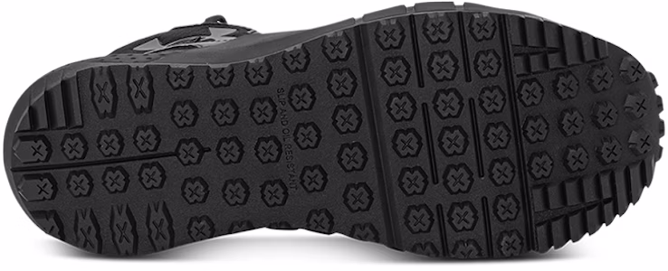 UAマイクロGヴァルセッツ ミッド レザー (黒/灰) 3024334-001 Shop UAマイクロGヴァルセッツ ミッド レザー (黒/灰) 3024334-001