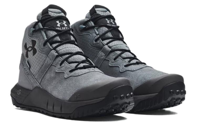 Lookbook Under Armour Micro G Valsetz Mid Leer ''Gravel'' 3024334-101
