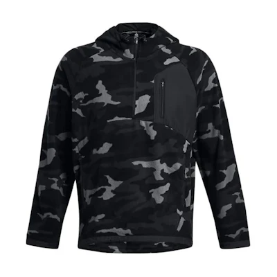 Under Armour Microfleece Camo Printed Hoodie Black Long Sleeve Sweatshirt 1378982-001