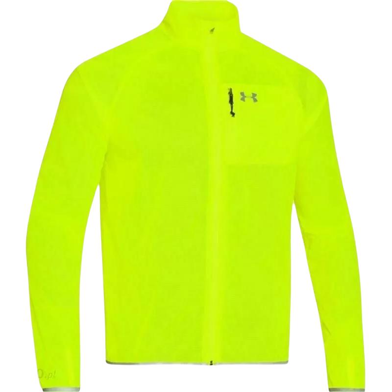 Under Armour Neon Green Zip-Up Stand Collar Casual Jacket 1248622-731