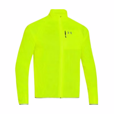 Under Armour Neon Green Zip-Up Stand Collar Casual Jacket 1248622-731