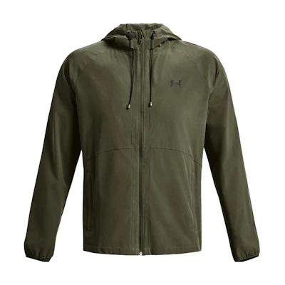 Under Armour Olive Green Logo Full-Zip Hoodie Jacket 1377171-390