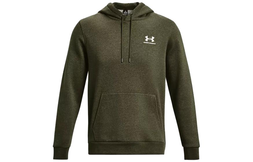 Under Armour Olive Hoodie with Logo Print Long Sleeves 1373880-391
