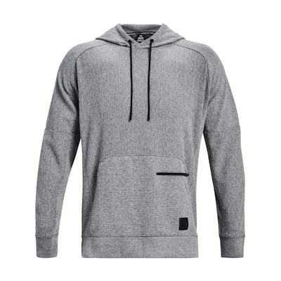 Under Armour Ottoman Fleece Hoodie Dark Grey Pullover Casual Sweatshirt 1373878-001