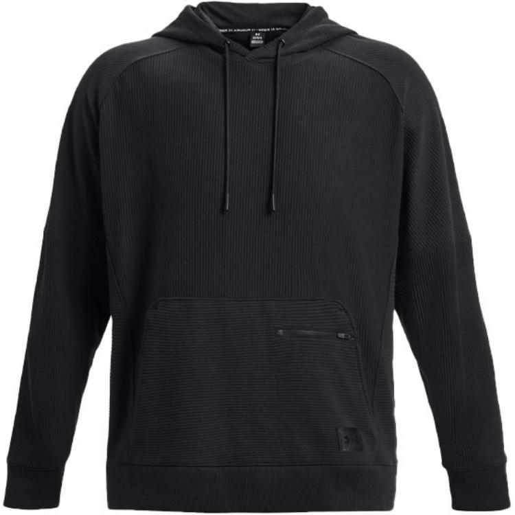 Under Armour Ottoman Fleece Hoodie Training Sweatshirt Black 1373878-002