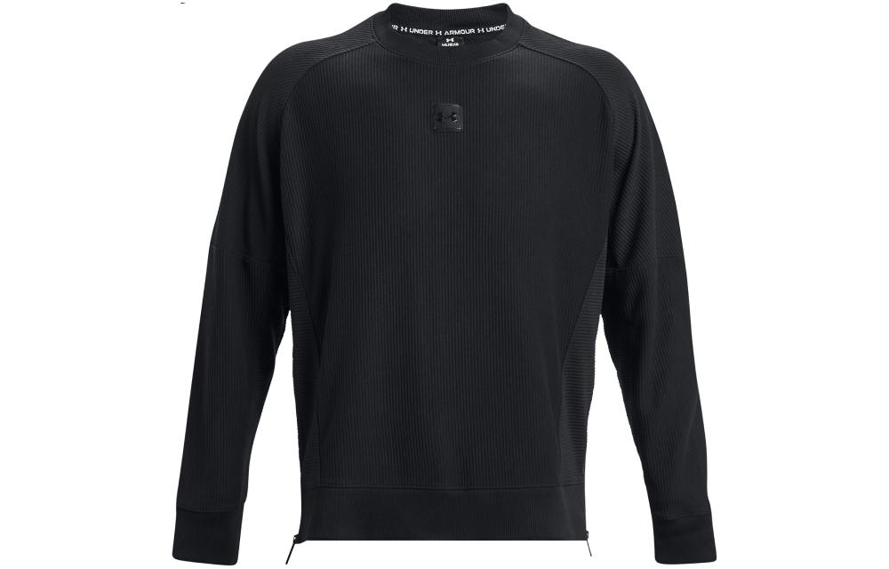 Under Armour Ottoman Solid Fleece Crew Training Sweatshirt Black 1373877-002