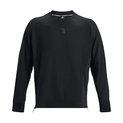 Under Armour Ottoman Solid Fleece Crew Training Sweatshirt Black 1373877-002