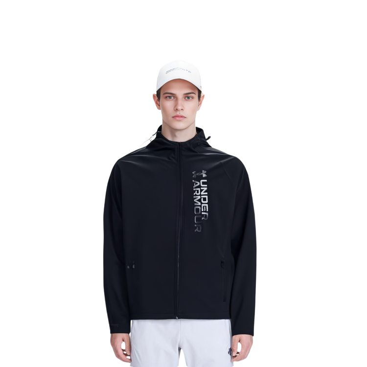 Sizing 安德玛防风防水轻量跑步夹克黑色 1361502-001