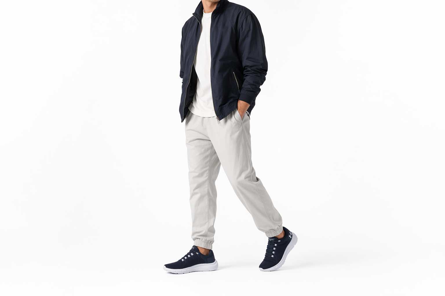 Order Under Armour Phade RN 'Navy White' Lelaki Kelabu Putih 3023433-400