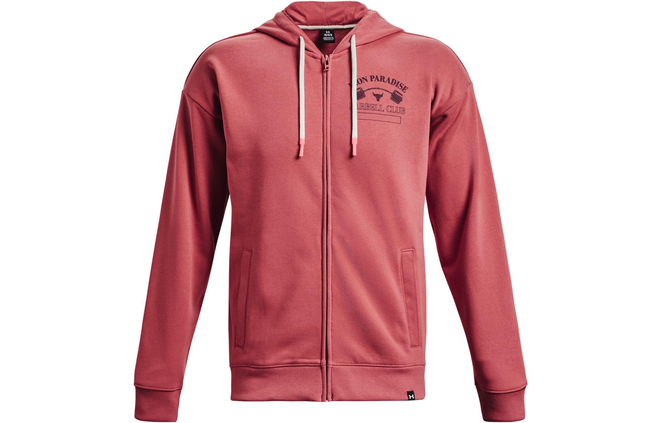 Under Armour Pink Logo Print Full-Zip Hoodie Jacket 1376051-600
