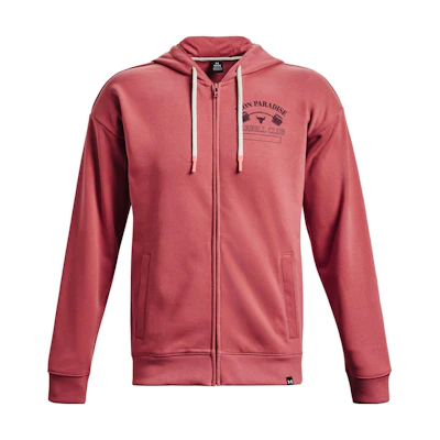 Under Armour Pink Logo Print Full-Zip Hoodie Jacket 1376051-600