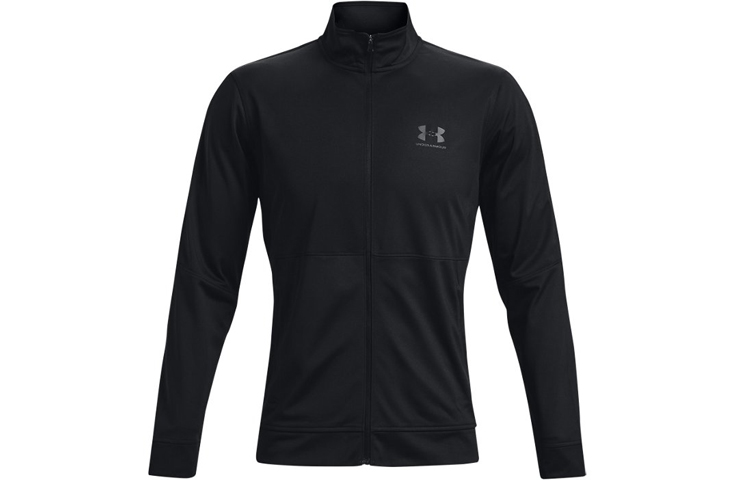 Under Armour Pique Track Black Breathable Training Jacket with Logo 1366202-001