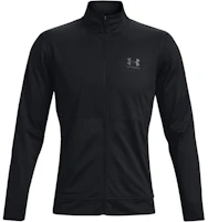 Under Armour Pique Track Black Breathable Training Jacket with Logo 1366202-001 Under Armour Pique Track Black Breathable Training Jacket with Logo 1366202-001