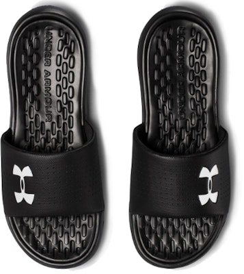 Under Armour Playmaker Fixed Strap Slippers Black 3000061-001 Shop Under Armour Playmaker Fixed Strap Slippers Black 3000061-001