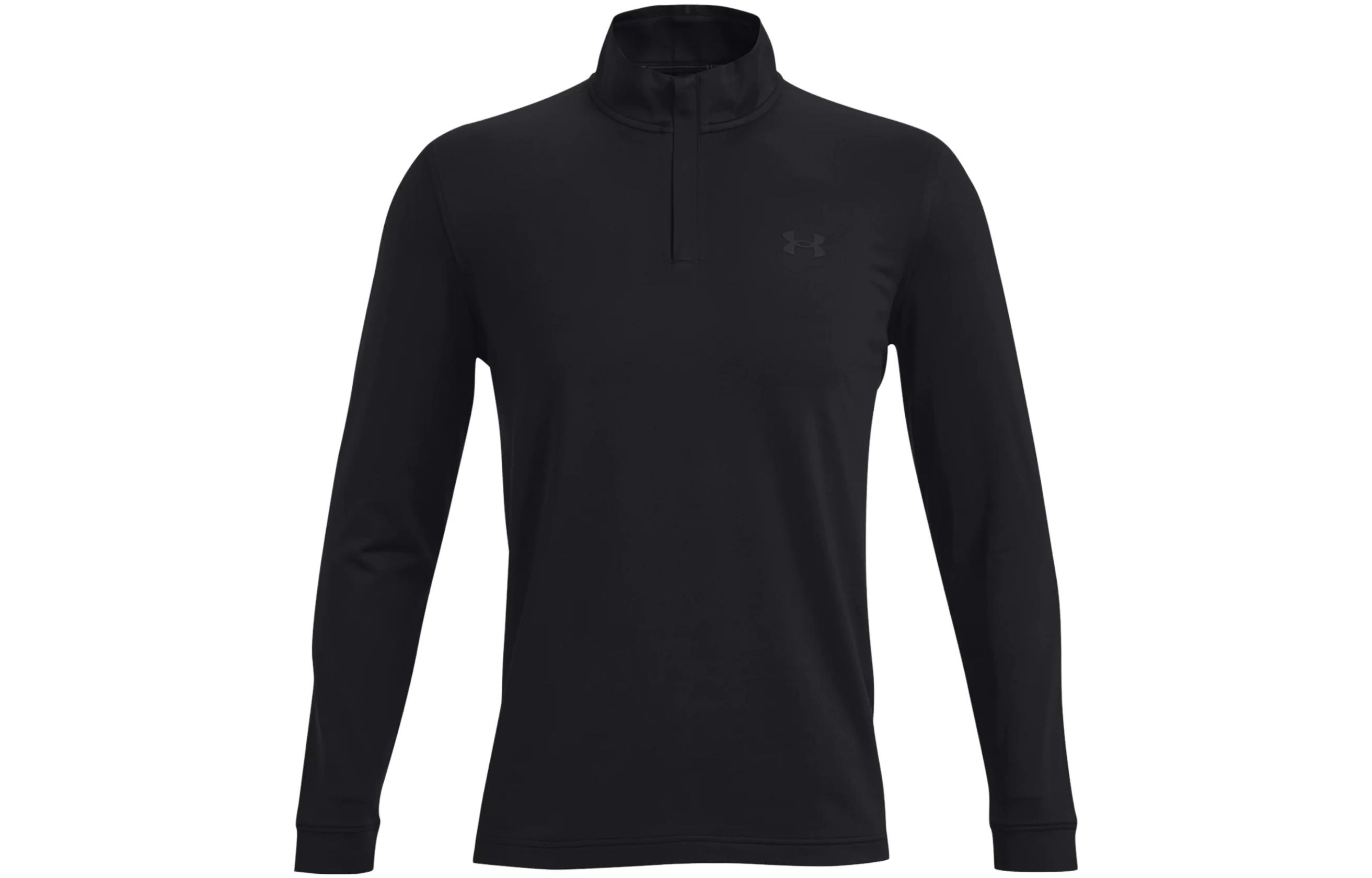Under Armour Playoff ¼ Zip Logo Print Pullover Long Sleeve - Black 1370155-001