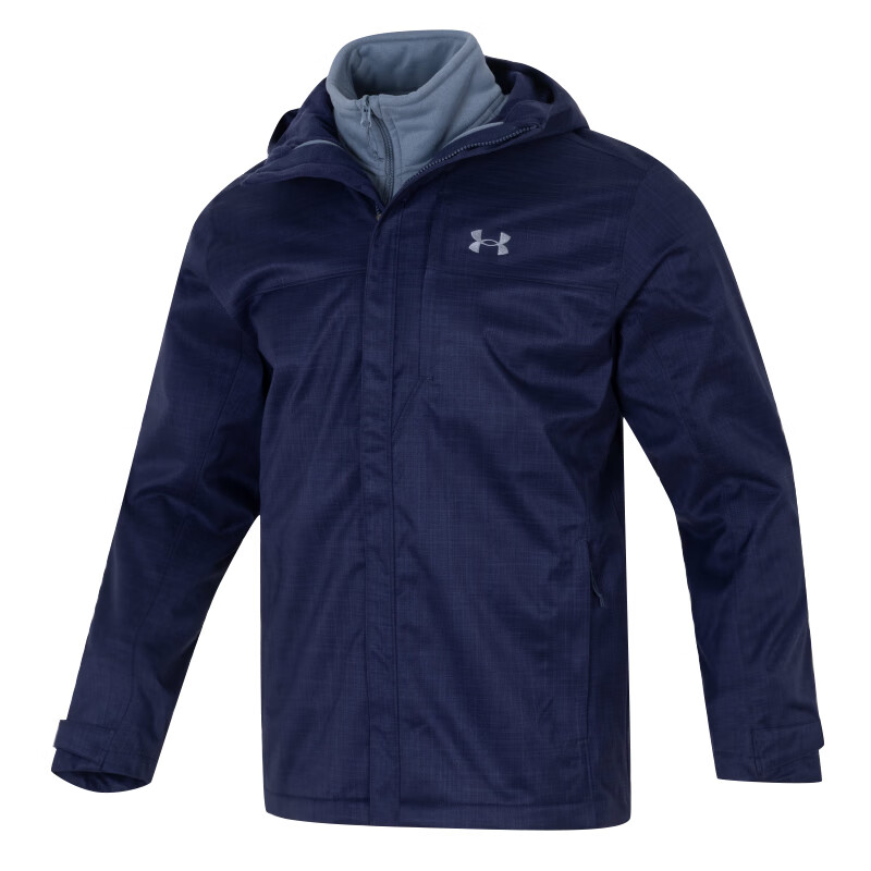 Under Armour Porter Blue Windproof 3-in-1 Jacket with Hood for Outdoor & Casual 1300663-411