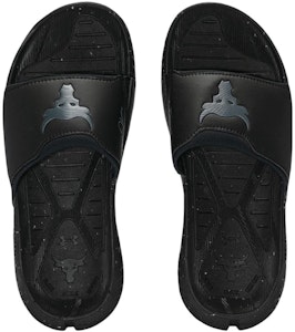 安德玛 Project Rock 3 拖鞋 '黑色沥青灰' 3026034-001 Shop 安德玛 Project Rock 3 拖鞋 '黑色沥青灰' 3026034-001