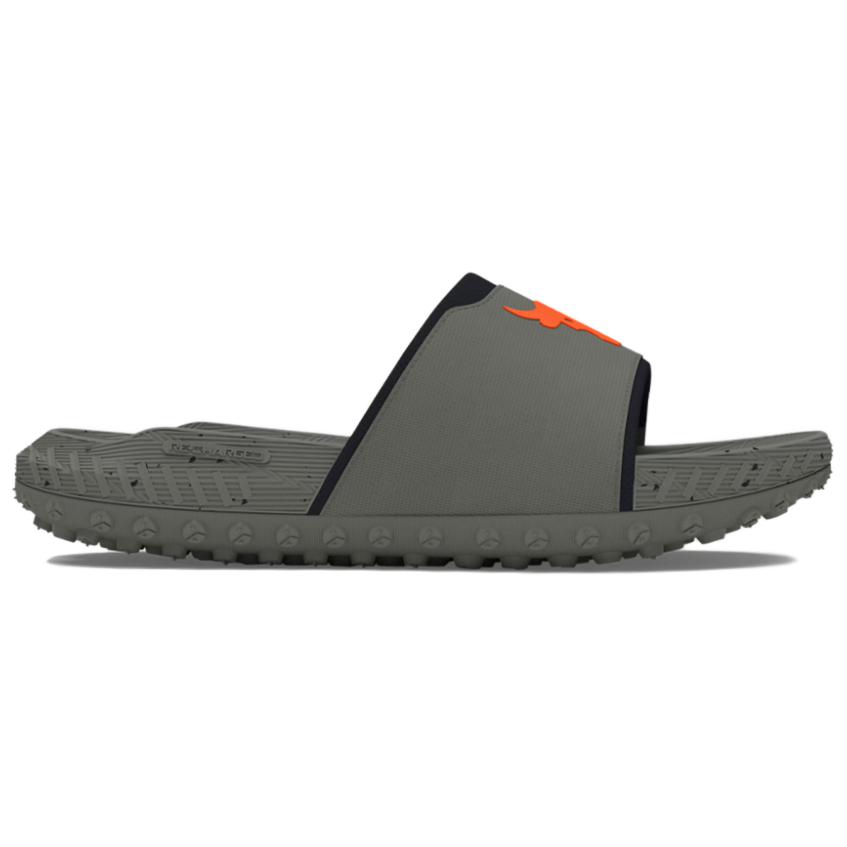 Order Under Armour Project Rock 3 Slide ''Hijau Tanah Jingga''. 3026034-301