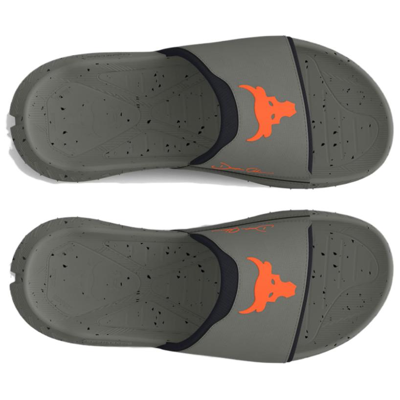 Shop Under Armour Project Rock 3 Slide ''Hijau Tanah Jingga''. 3026034-301
