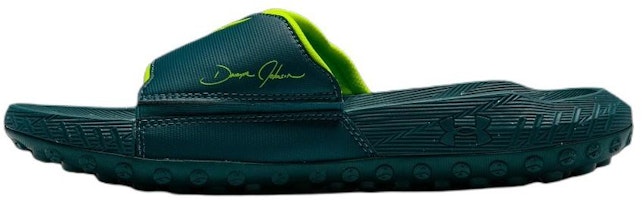 Under Armour Project Rock 3 Slide 'Hydro Teal High Vis Yellow' 3026034-402 Under Armour Project Rock 3 Slide 'Hydro Teal High Vis Yellow' 3026034-402