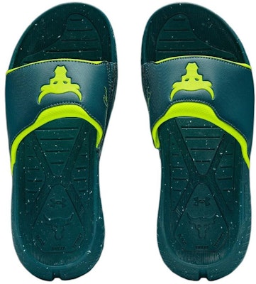 Under Armour Project Rock 3 Slide 'Hydro Teal High Vis Kuning' 3026034-402 Lookbook Under Armour Project Rock 3 Slide 'Hydro Teal High Vis Kuning' 3026034-402