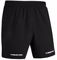 Under Armour Project Rock Black Lettered Elastic Athletic Shorts 1384217-001 Under Armour Project Rock Black Lettered Elastic Athletic Shorts 1384217-001