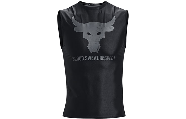 Under Armour Project Rock  Black Training Sleeveless Tank Top. 1361649-001