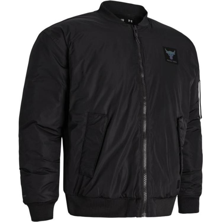 Under Armour Project Rock Black Training Bomber Jacket 1382278-001