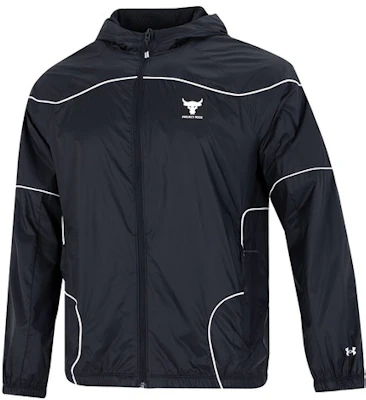 安德玛Project Rock黑色Brahma连帽标志编织夹克 1373580-001 Buy 安德玛Project Rock黑色Brahma连帽标志编织夹克 1373580-001