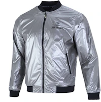 Under Armour Project Rock Disrupt Bomber Jacket Silver Geometric Logo Casual 1373579-981 Under Armour Project Rock Disrupt Bomber Jacket Silver Geometric Logo Casual 1373579-981