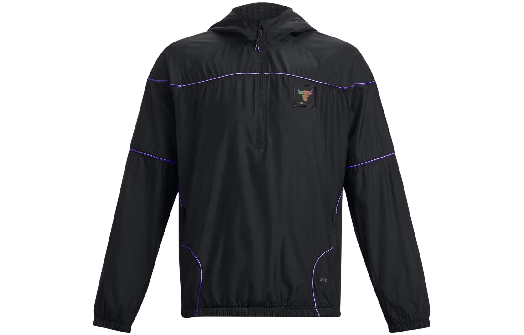 Under Armour Project Rock Half-Zip Hoodie Black Casual Sweatshirt 1380128-001