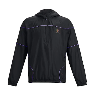 Under Armour Project Rock Half-Zip Hoodie Black Casual Sweatshirt 1380128-001
