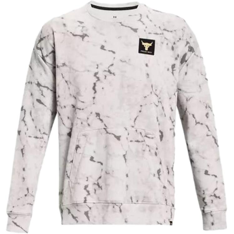 Under Armour Project Rock Rival Fleece Pullover Hoodie Men’s Light Grey 1380119-114