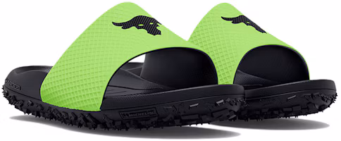 Lookbook Under Armour Project Rock Slide 'Quirky Lime' Sandal 3025237-302