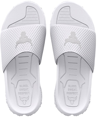 安德玛 Project Rock 拖鞋 '白色光晕灰' 3025237-101 Shop 安德玛 Project Rock 拖鞋 '白色光晕灰' 3025237-101