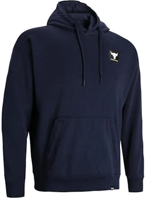 Under Armour Project Rock Solid Color Hoodie Navy Blue Training Sweatshirt 1380541-410 Buy Under Armour Project Rock Solid Color Hoodie Navy Blue Training Sweatshirt 1380541-410
