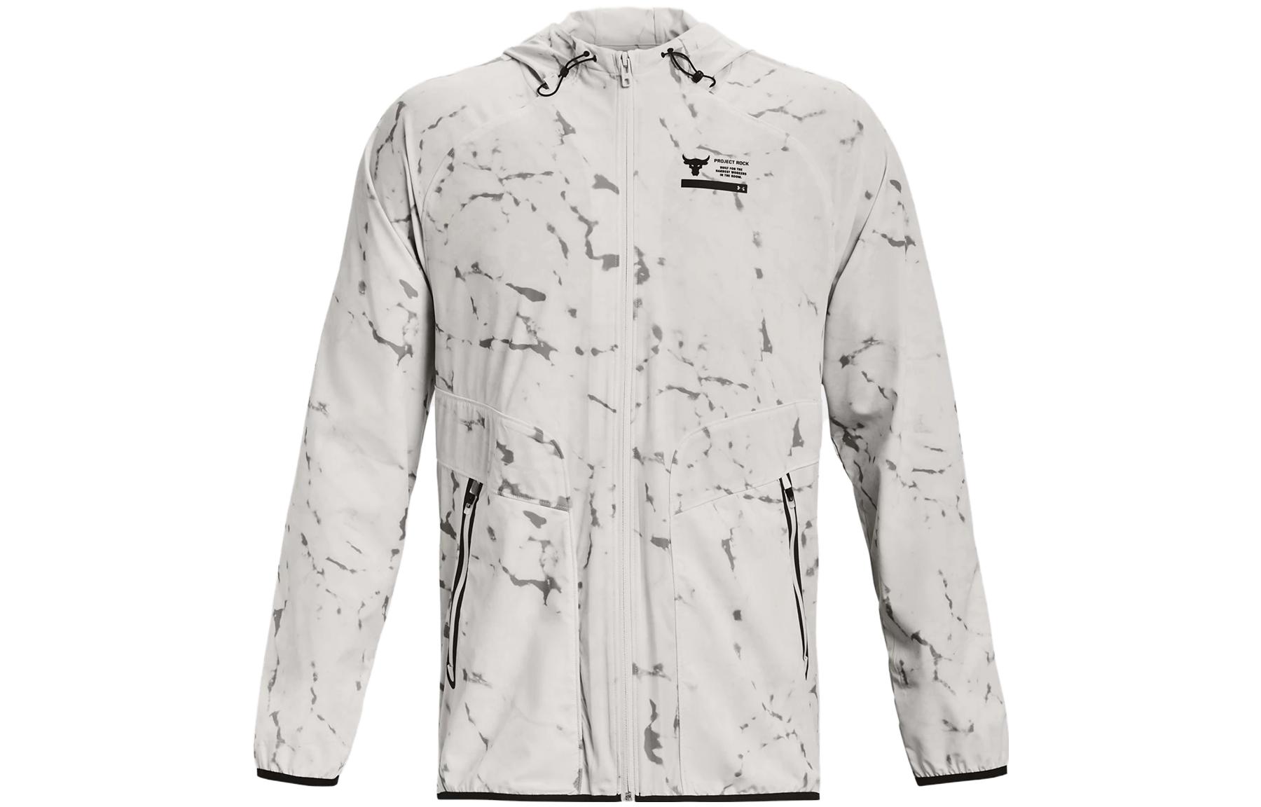 Under Armour Project Rock Unstoppable Logo Print Jacket Men’s - Clay White 1380112-114