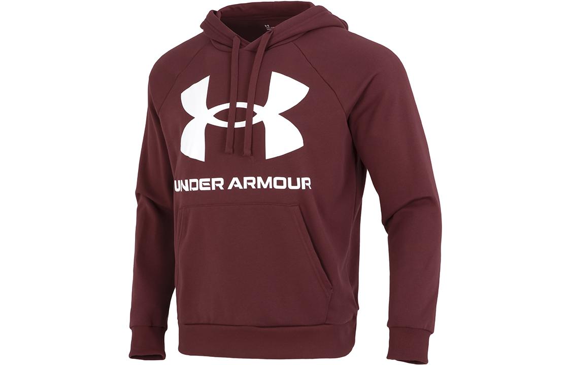 Under Armour Pullover Hoodie with Logo Print - Maroon 1357093-690