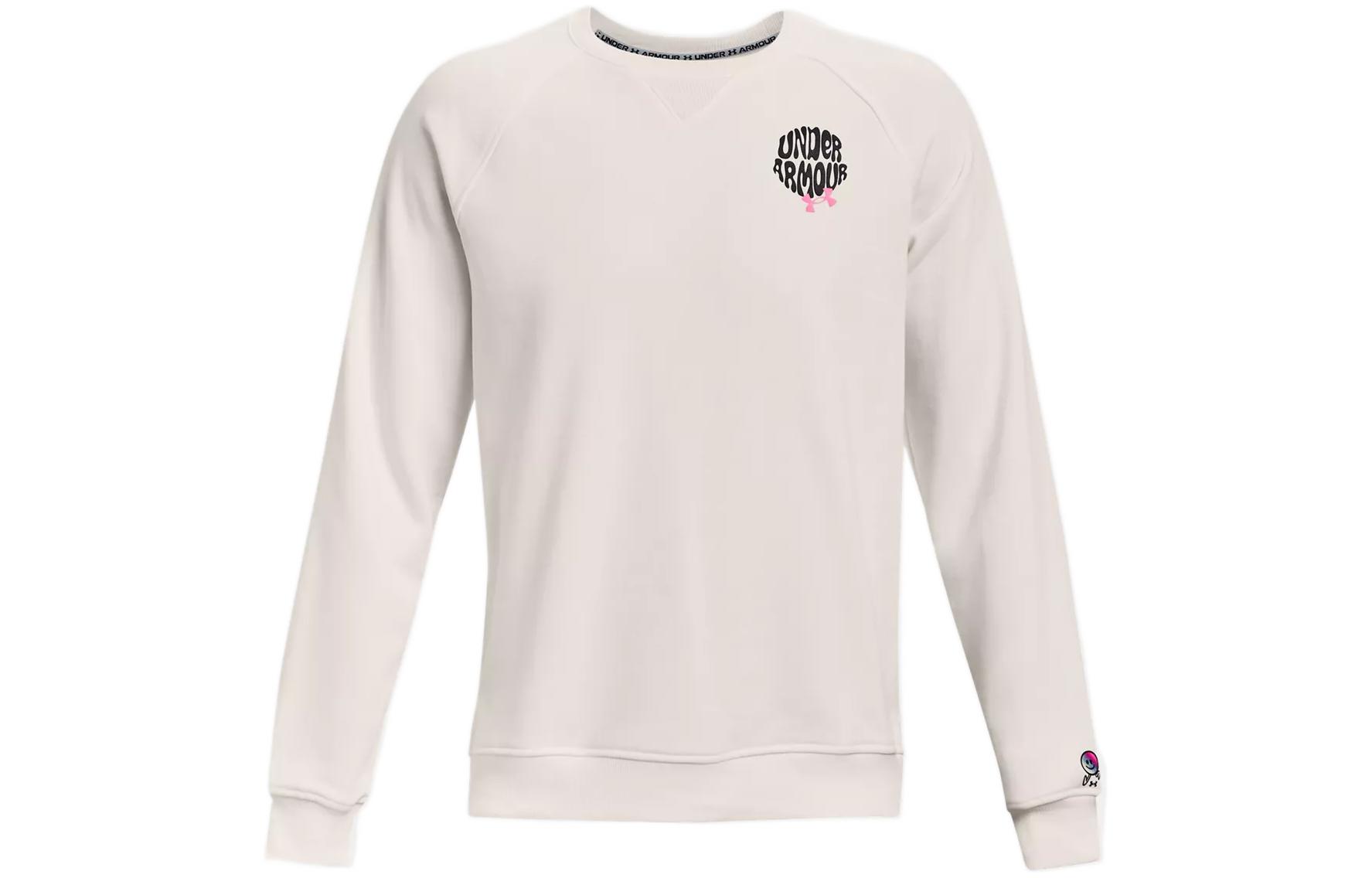 Under Armour Pullover Sweatshirt Monochrome Letter Print Agate White 1373837-112