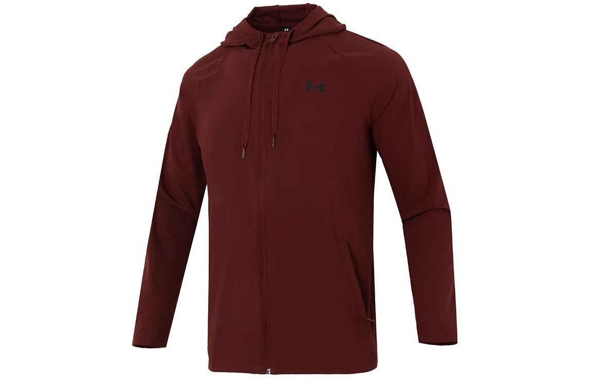 Under Armour Red Printed Logo Raglan Sleeve Hoodie Jacket 1370499-690
