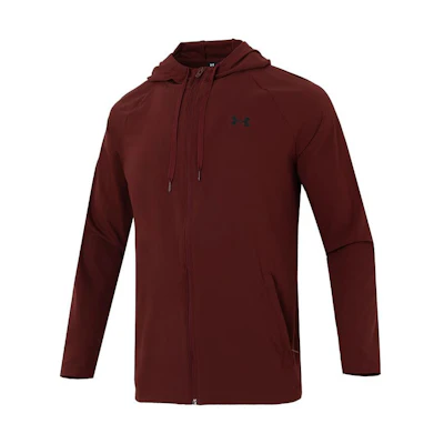 Under Armour Red Printed Logo Raglan Sleeve Hoodie Jacket 1370499-690