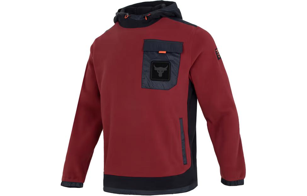 Under Armour Red Pullover Hoodie - Outdoor Casual Athletic Style 1367134-626