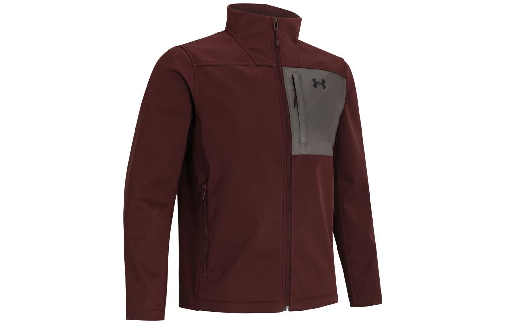 Under Armour Red Utility Zip-Up Training Jacket with Stand Collar 1371586-690