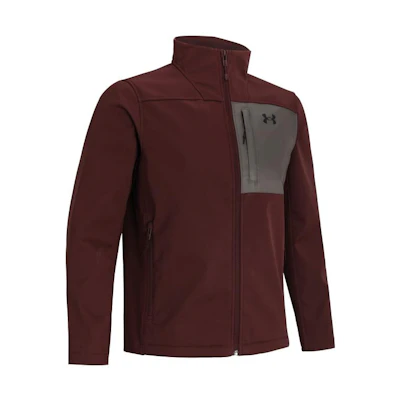 Under Armour Red Utility Zip-Up Training Jacket with Stand Collar 1371586-690
