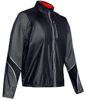 Under Armour Reflect Striped Pattern Stand Collar Jacket Black 1350944-001 Under Armour Reflect Striped Pattern Stand Collar Jacket Black 1350944-001