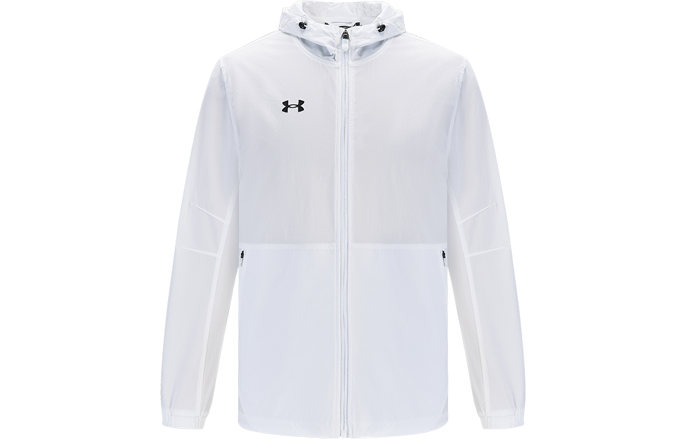 Order 安德玛反光标白色户外防水跑步训练夹克 21600411-100