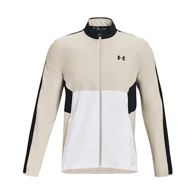 Under Armour Retro Colorblock Track Jacket Beige Full-Zip Casual Jacket 1370157-110