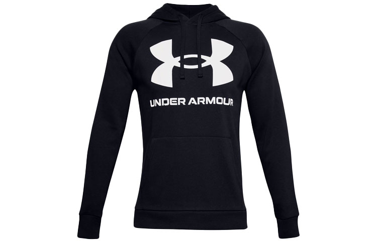 Under Armour Rival Black Hoodie Sweatshirt Casual Wear 1357093-001