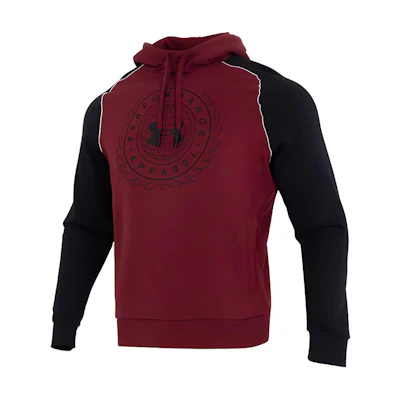 Under Armour Rival Cosy Hoodie Maroon Long Sleeve Pullover 1373831-626